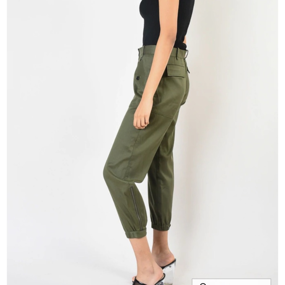 NILI LOTAN ARMY GREEN CARGO TAPERED PANTS - Picture 4 of 6